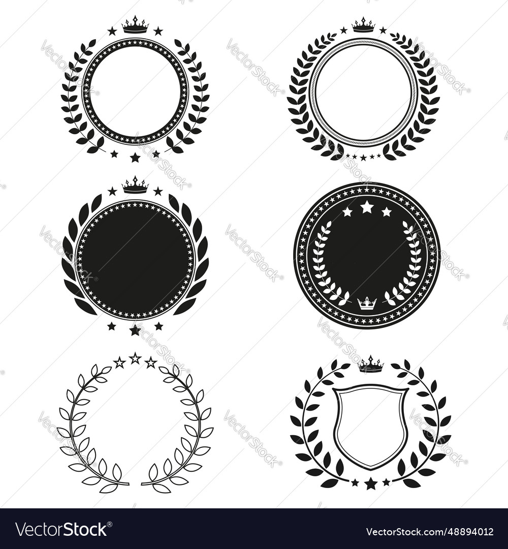 Set of circle emblem