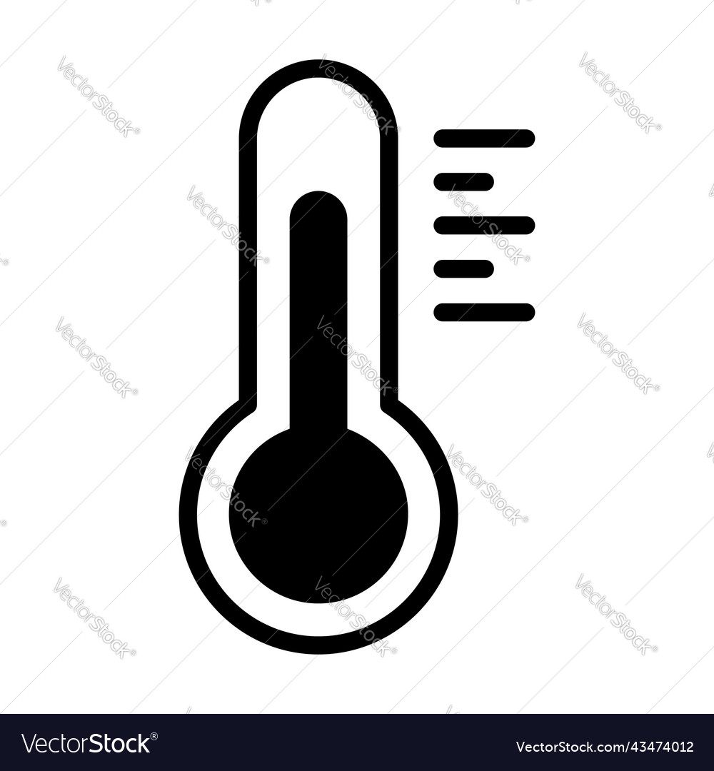 Thermometer Ikone isoliert auf weißem Hintergrund