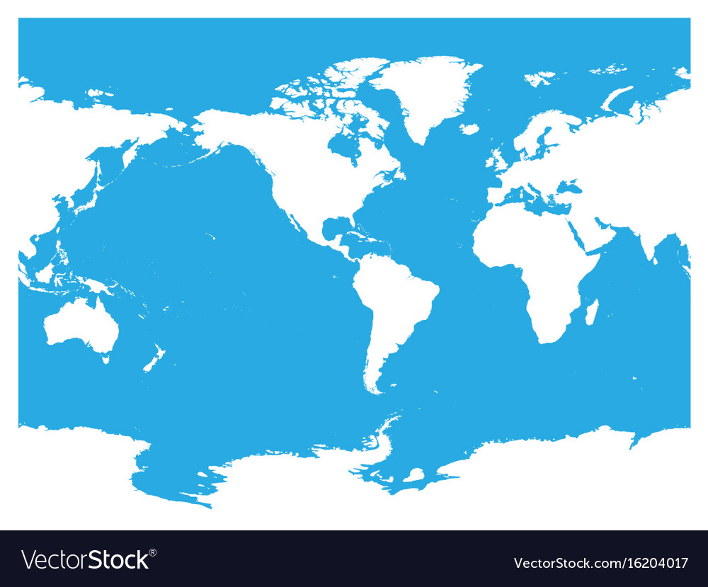 Pacific Ocean World Map Living Room Design 2020   Australia And Pacific Ocean Centered World Map Vector 16204017 