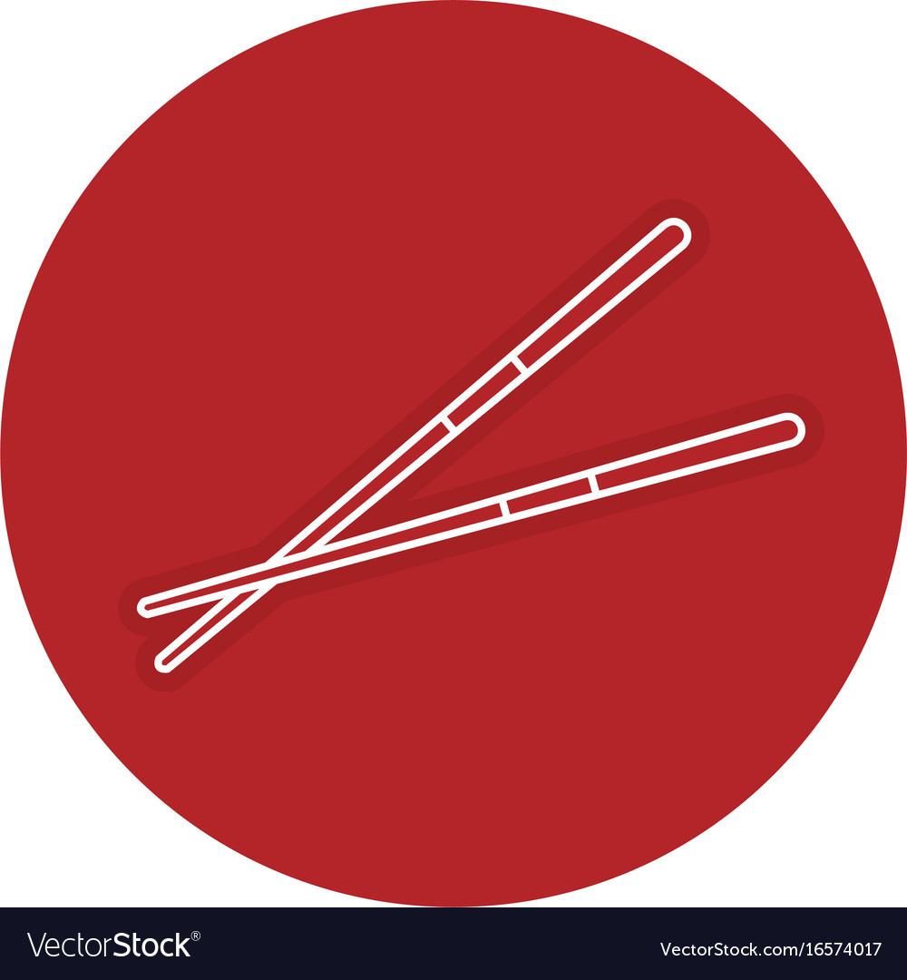 Chopsticks element isolated icon