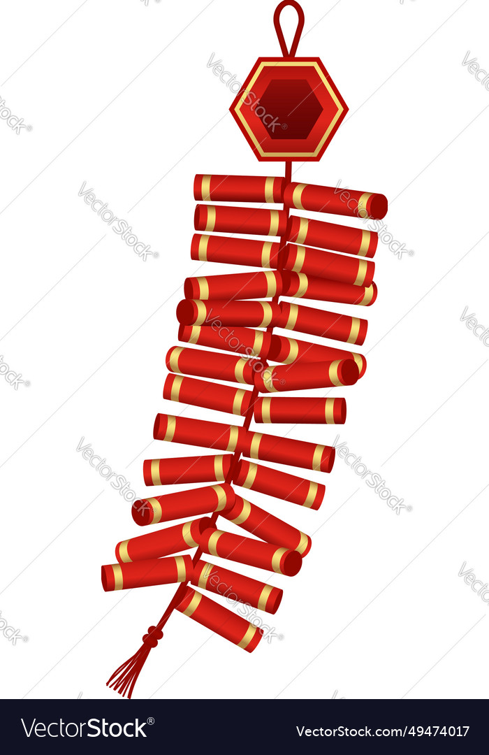 Lunar new year fireckracker Royalty Free Vector Image