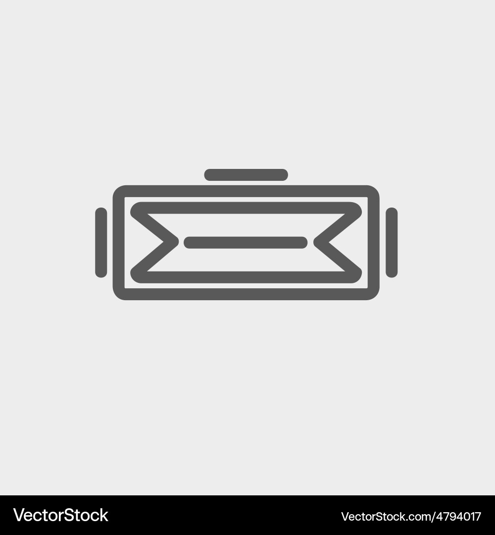 Virtual reality headset thin line icon Royalty Free Vector