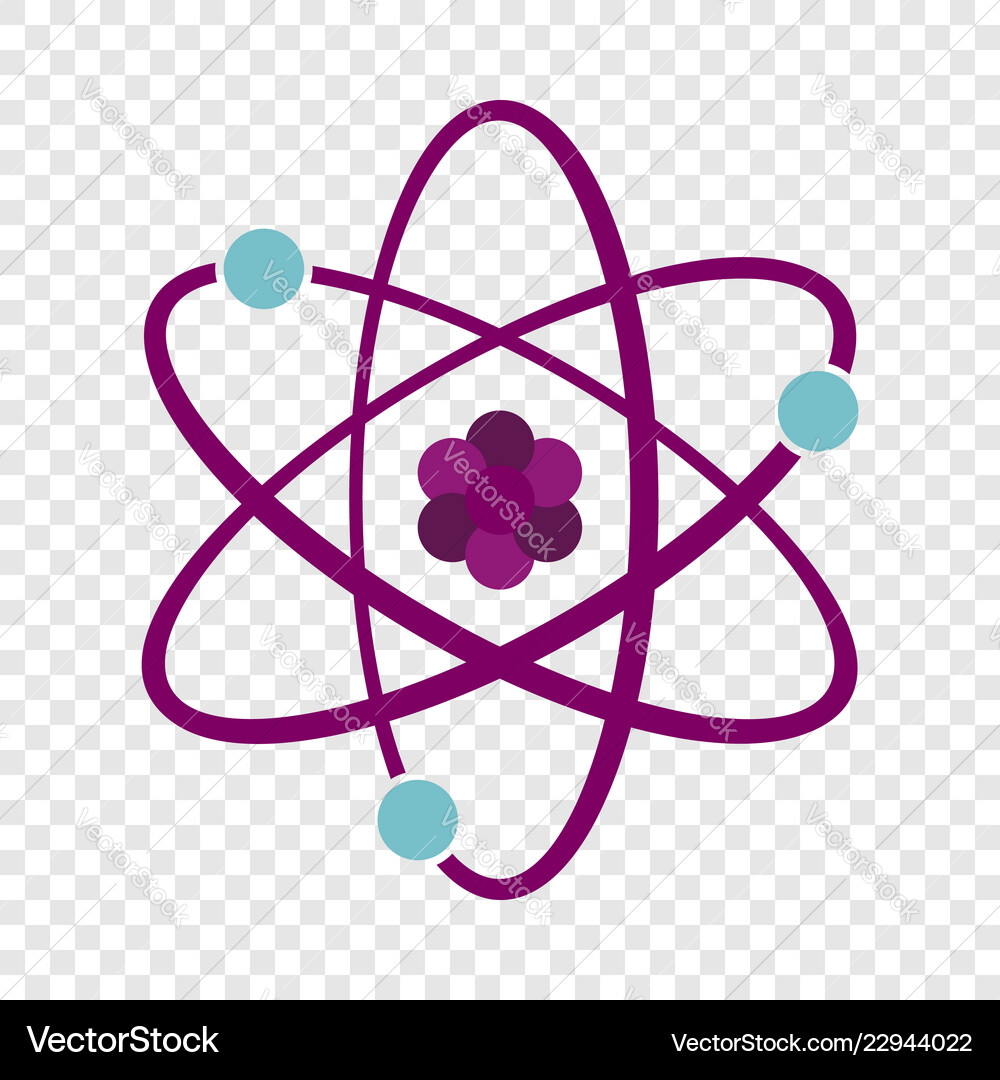 Atom icon flat style Royalty Free Vector Image
