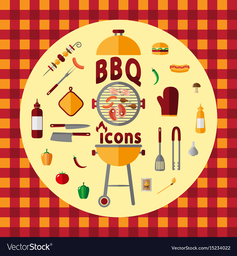 Bbq icon set