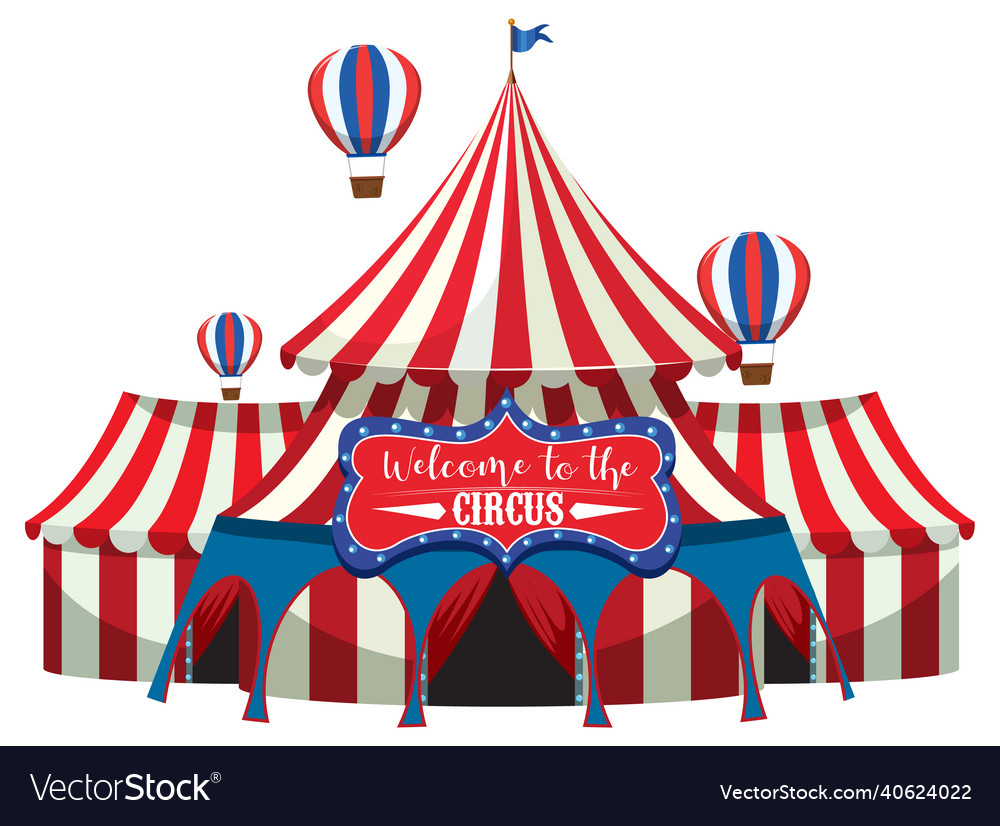 Circus dome on white background