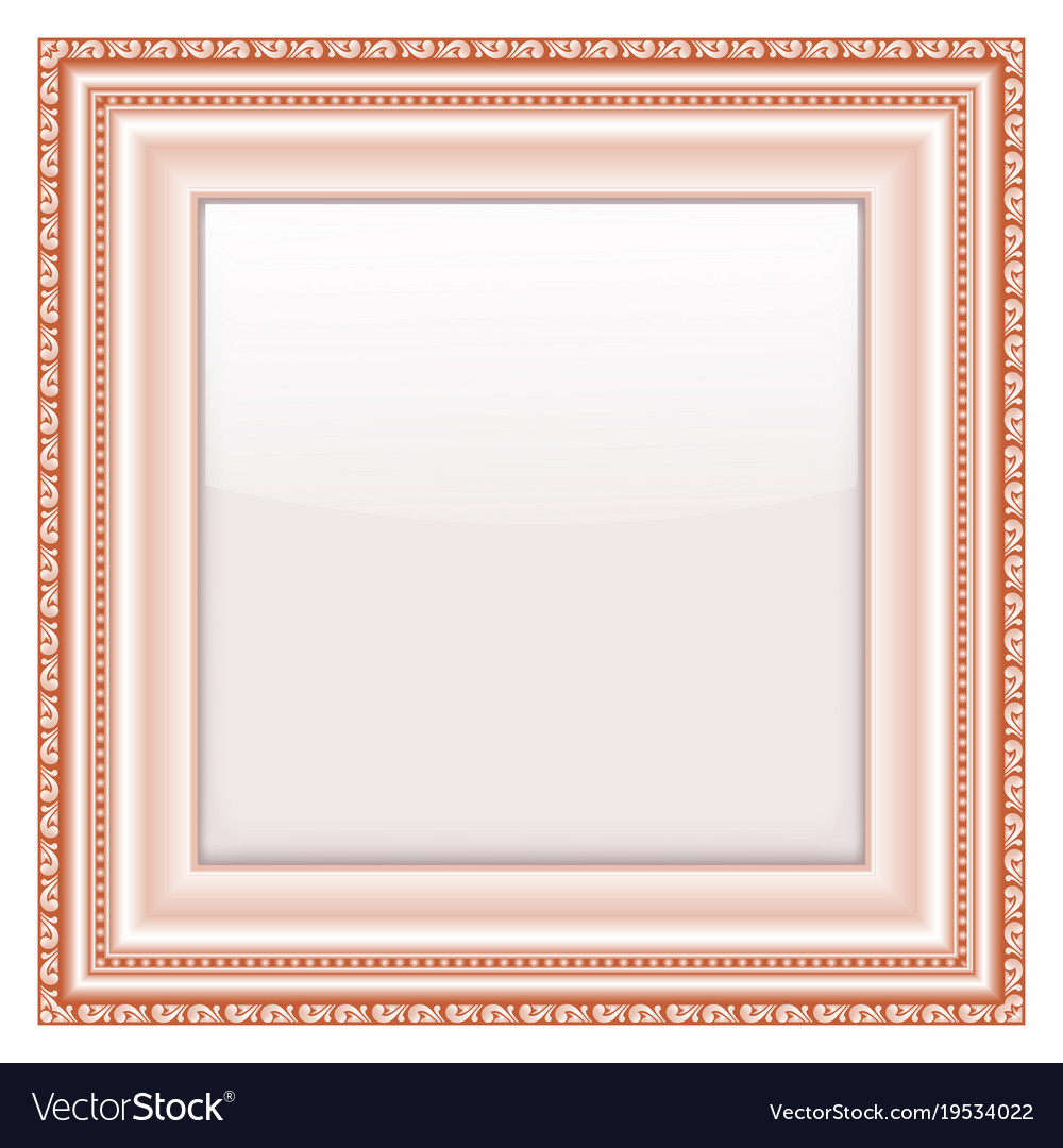 Empty Vintage Frames On White Background Vector Image