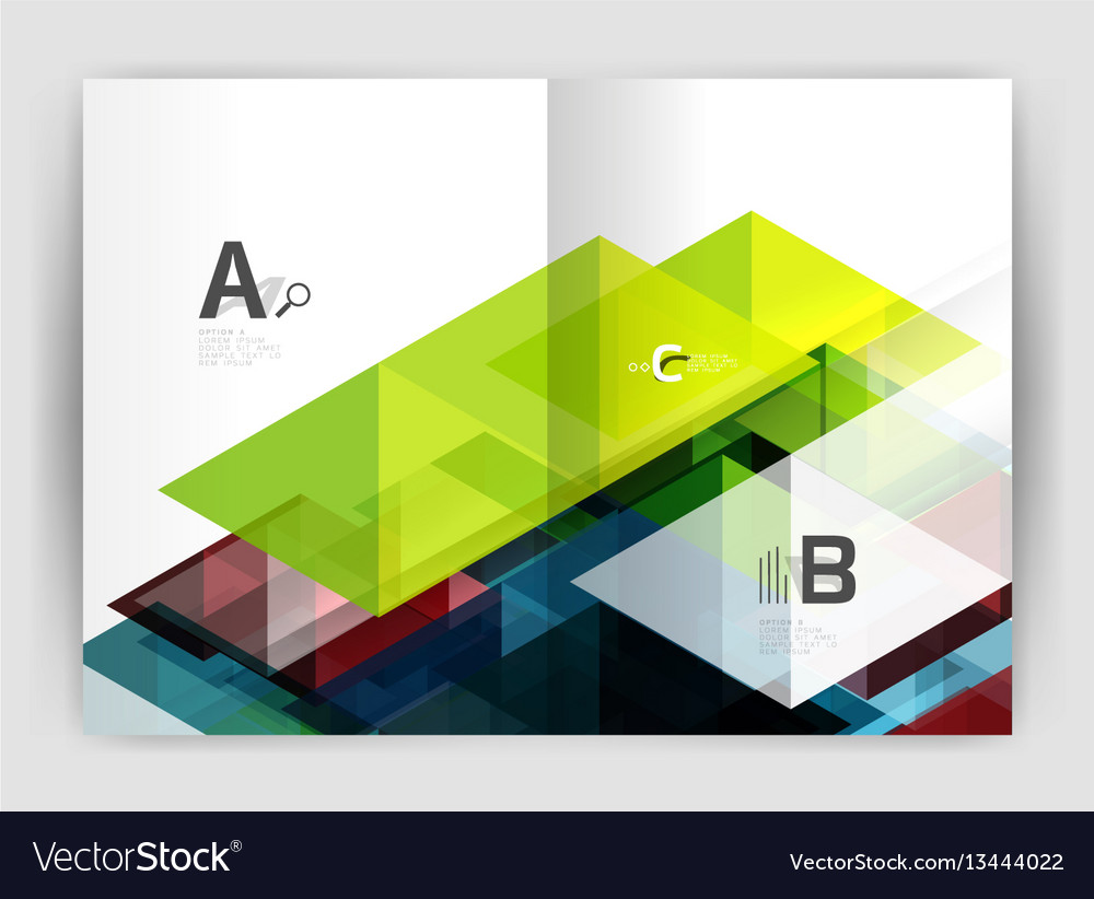 Modern geometric annual report cover