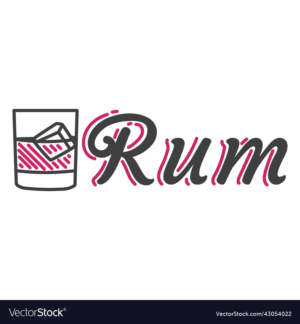 Rum alcoholic drink badge