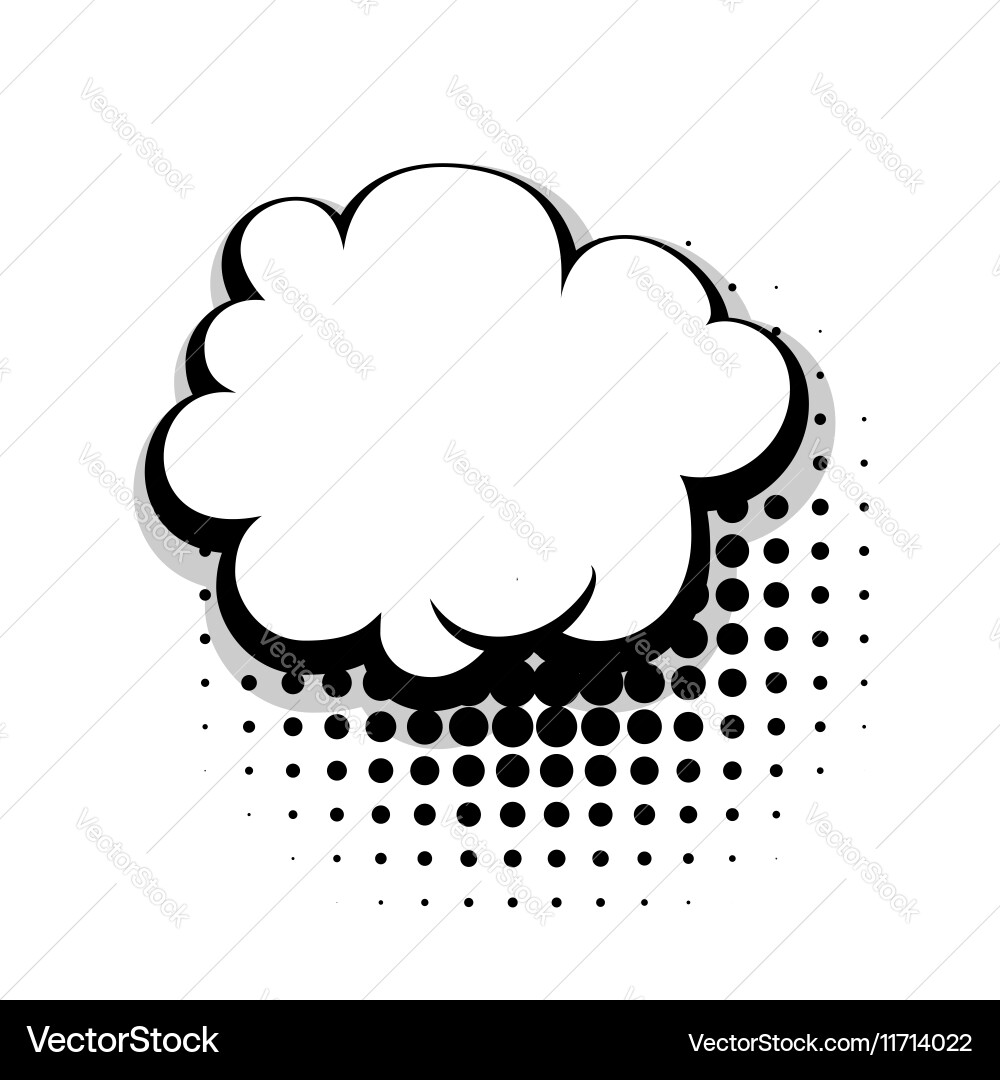 Template comic speech cloud bubble Royalty Free Vector Image