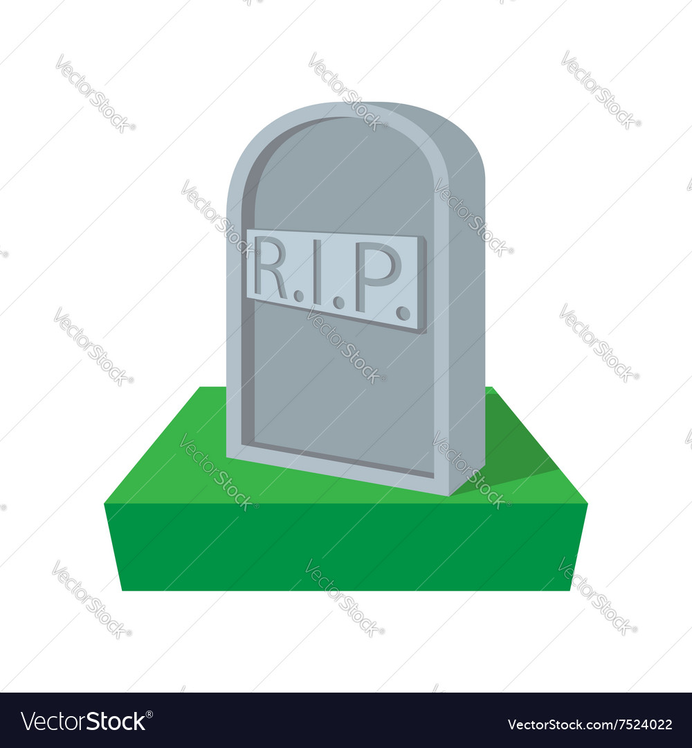 Grave rip icon cartoon style Royalty Free Vector Image