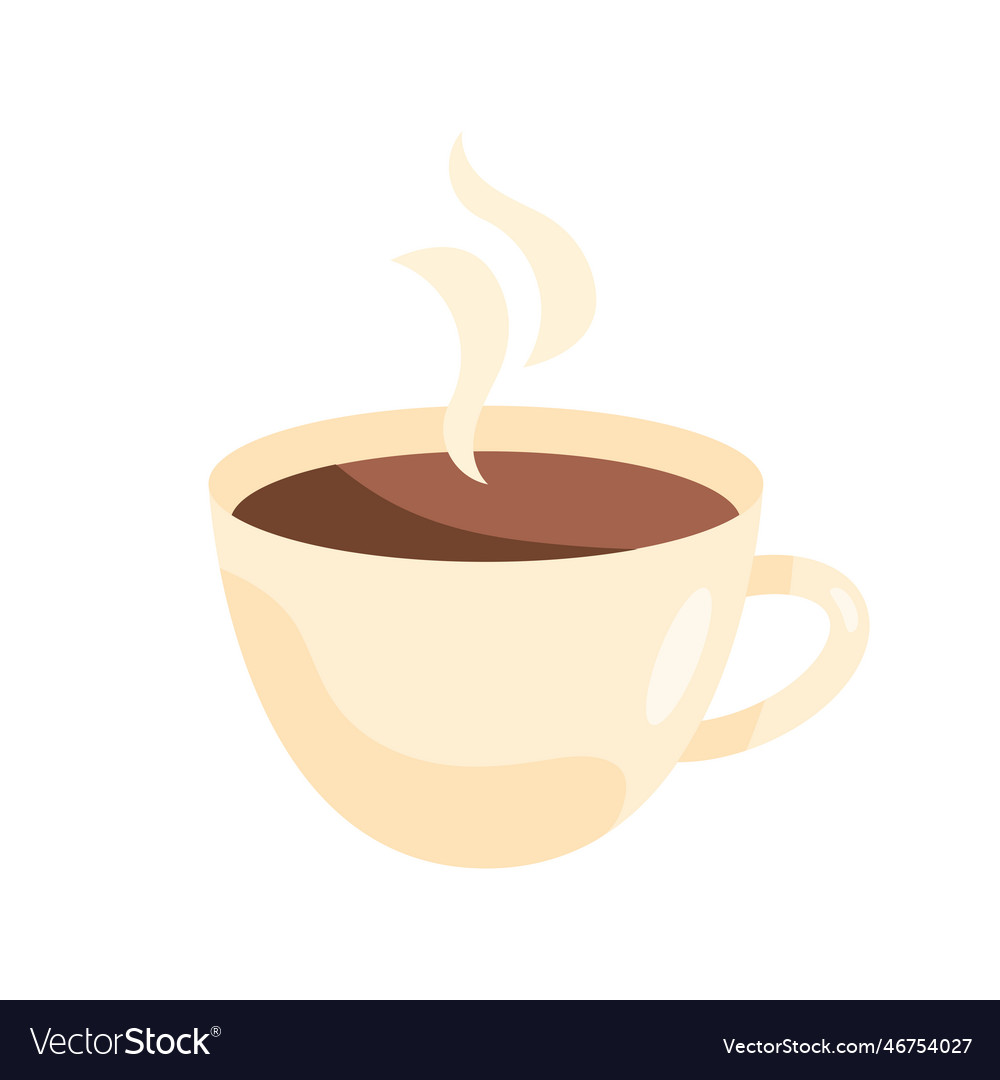 A steamy cappuccino in coffee mug