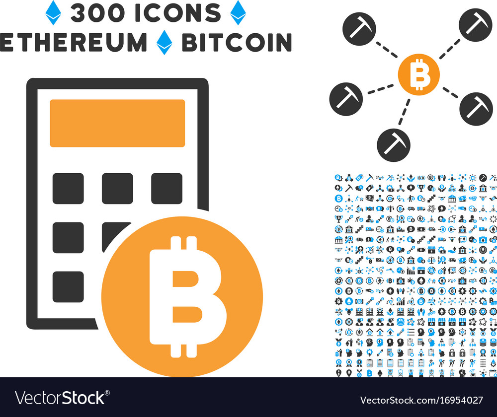 Bitcoin Calculator Flat Icon With Royalty Free Vector Image Flat Icon With Royalty Free Vector Image