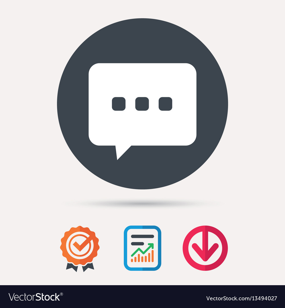 Chat icon speech bubble sign