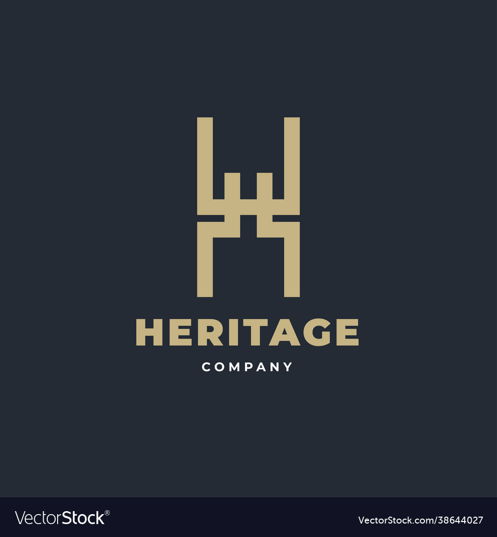 Elegant premium luxury and abstract letter h