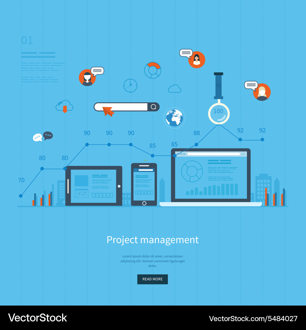 Flat design concepts for business Royalty Free Vector Image