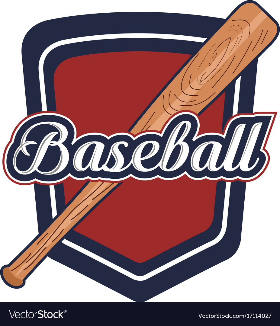 Isolated Baseball Emblem Royalty Free Vector Image