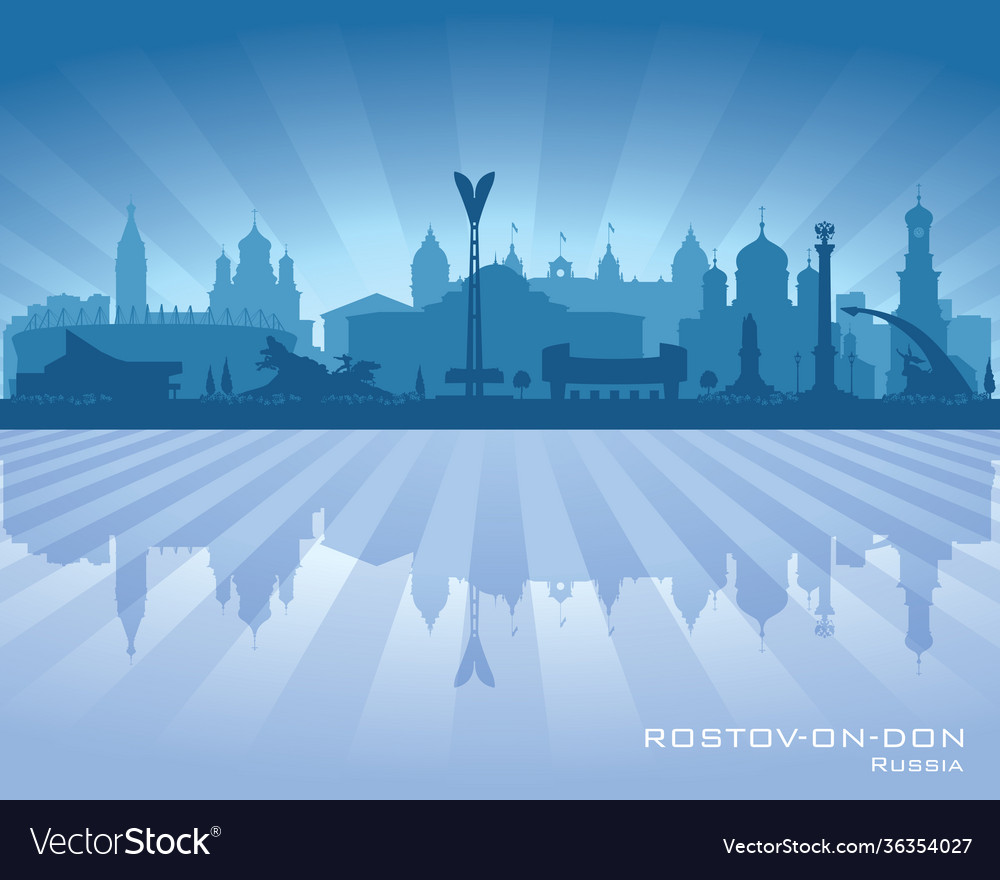 Rostov-on-don russia city skyline silhouette vector image Rostov-on-don russia city skyline silhouette