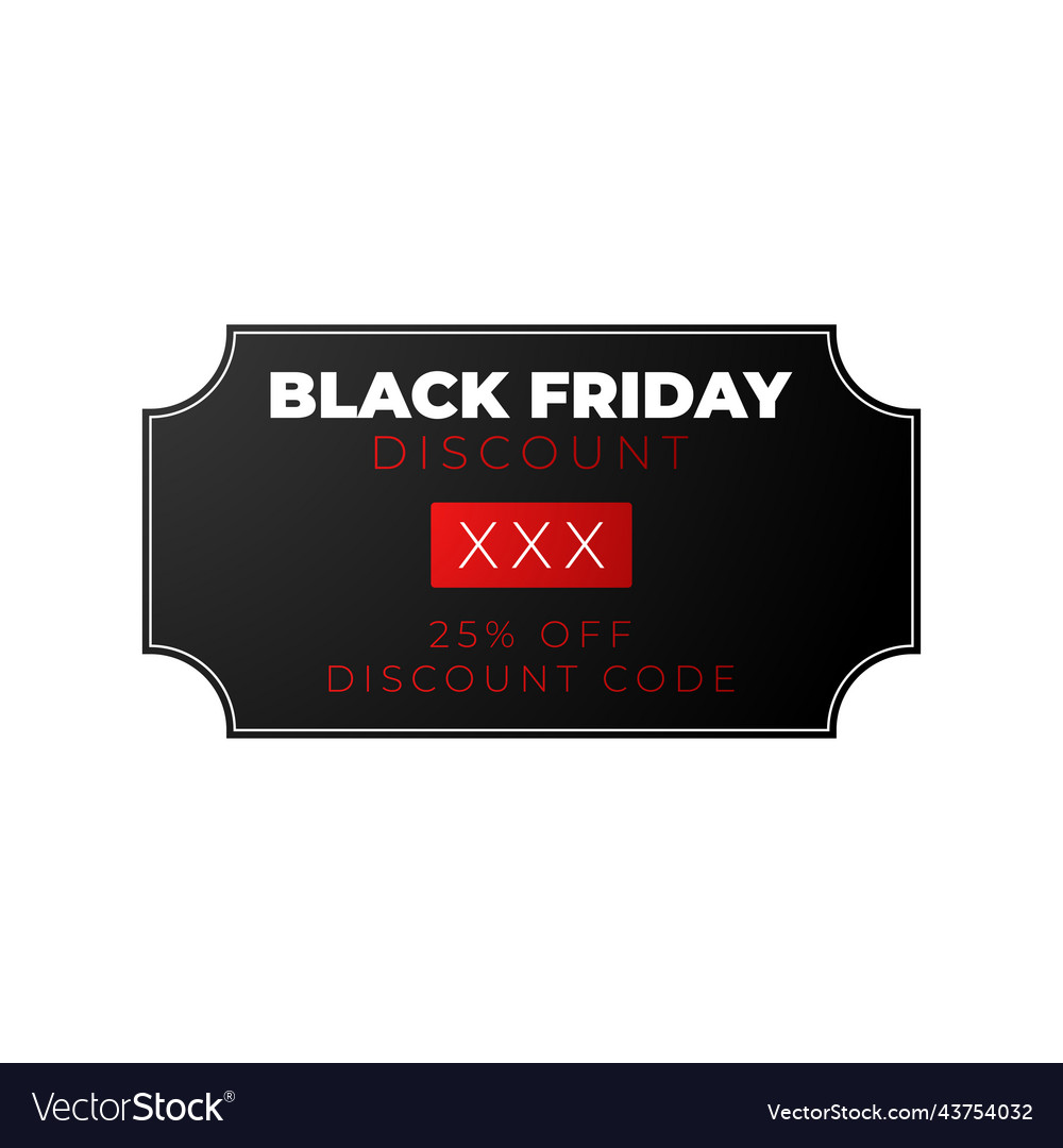 Black friday sale poster in format discount Vector Image