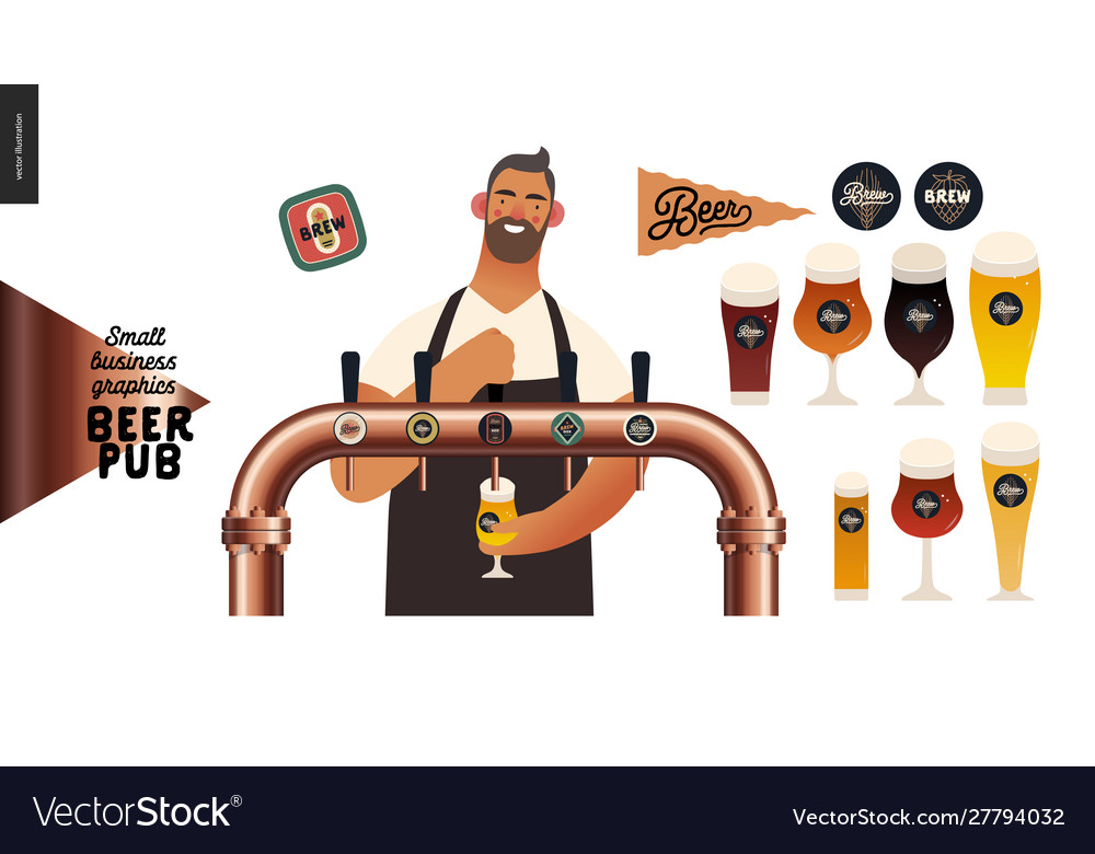 Brewery craft beer pub - small business graphics