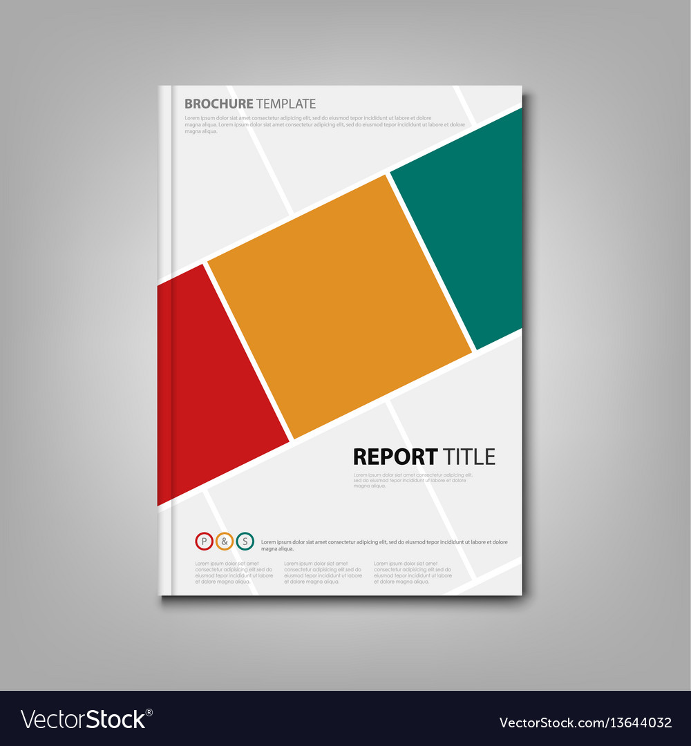 brochures book or flyer with square pattern brosures