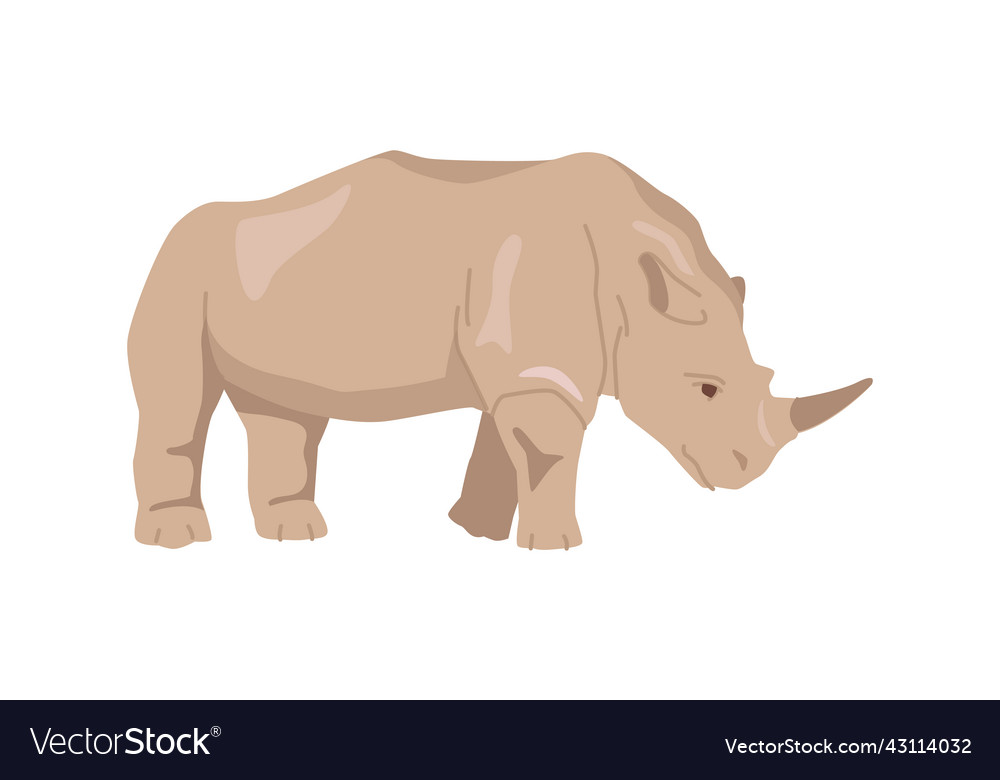 Cartoon Rhinoceros African Animal Rhino Royalty Free Vector