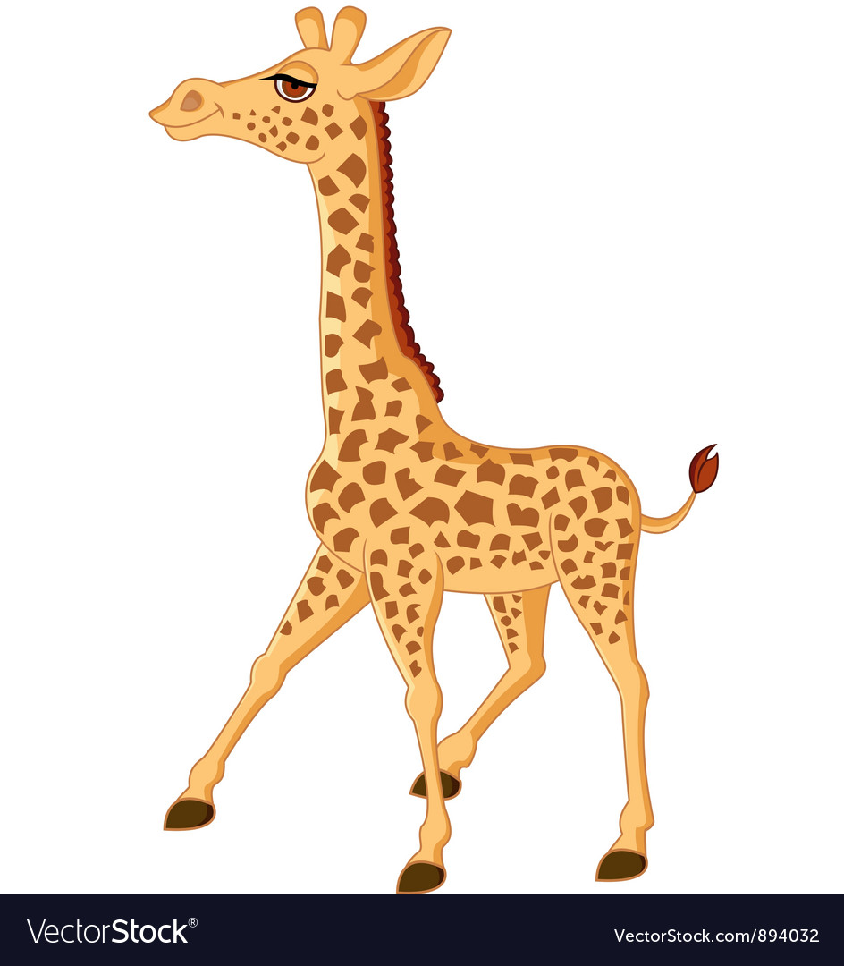 Cute giraffe isolated Royalty Free Vector Image