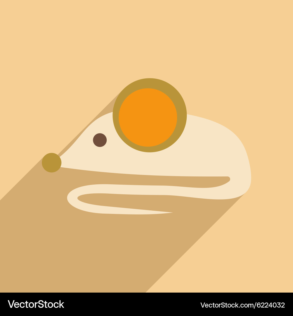 Flat with shadow icon and mobile application mouse