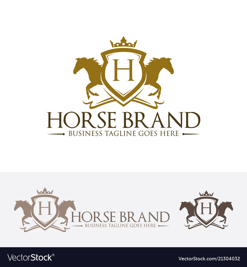 Horse Brand Logo Design Royalty Free Vector Image