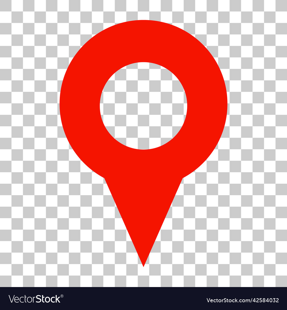 Map Pin Icon With Transparent Background Vector Image   Map Pin Icon With Transparent Background Vector 42584032 