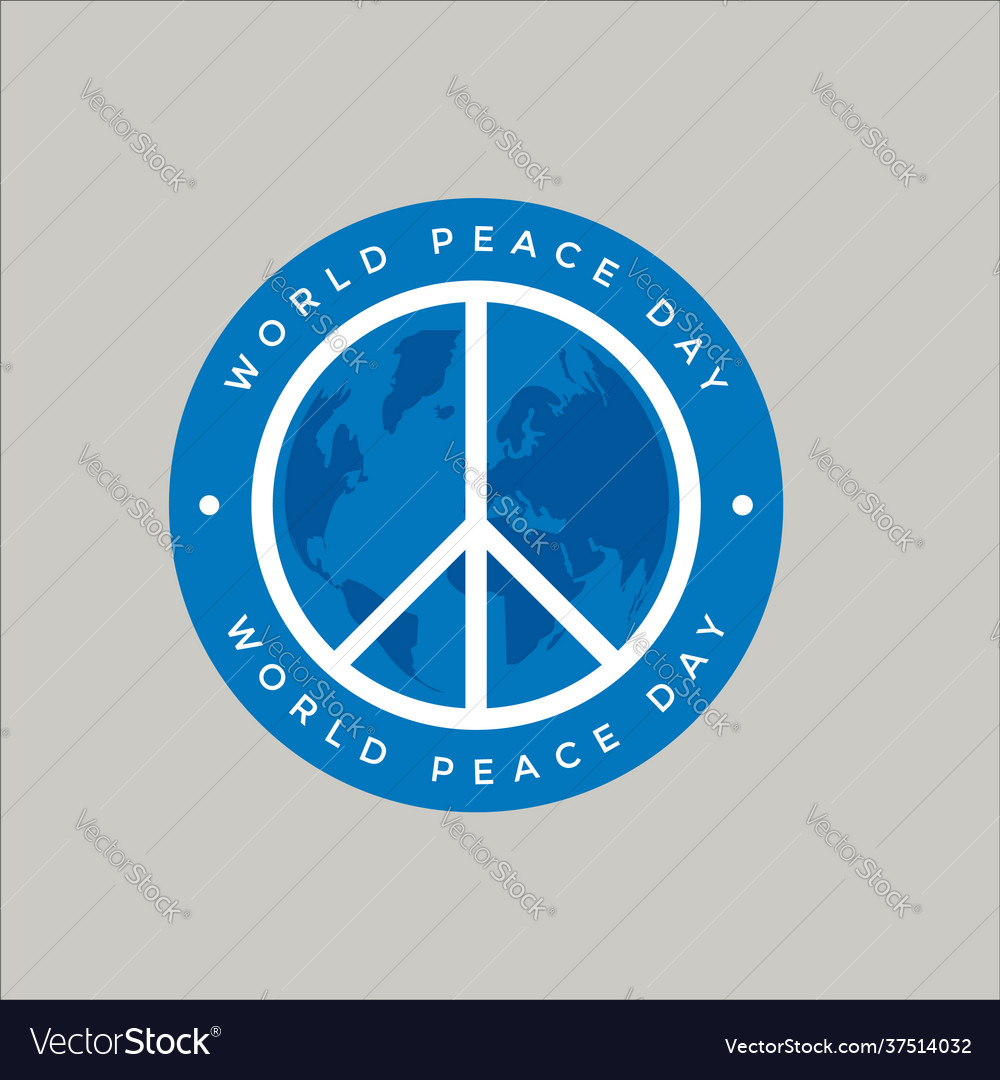 Peace day international logo Royalty Free Vector Image