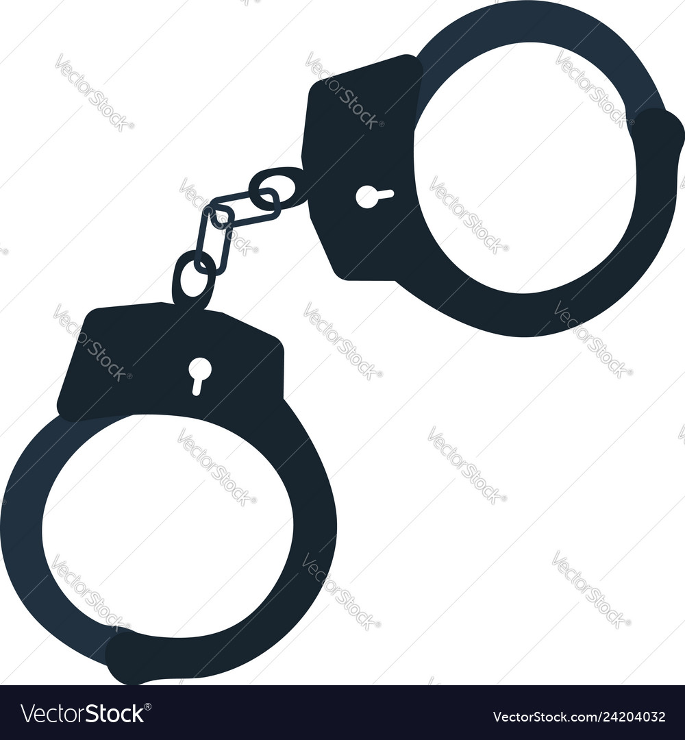 Police Handcuff Icon Royalty Free Vector Image