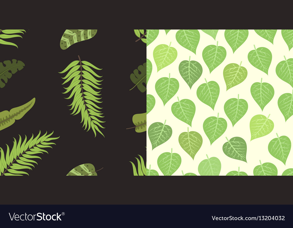 Seamless pattern with leaves