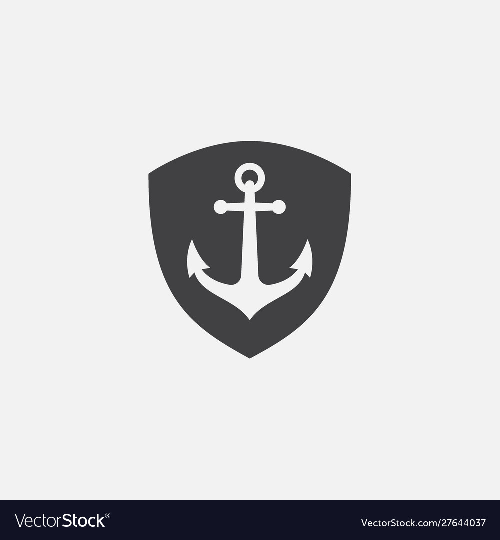 Anchor shield icon