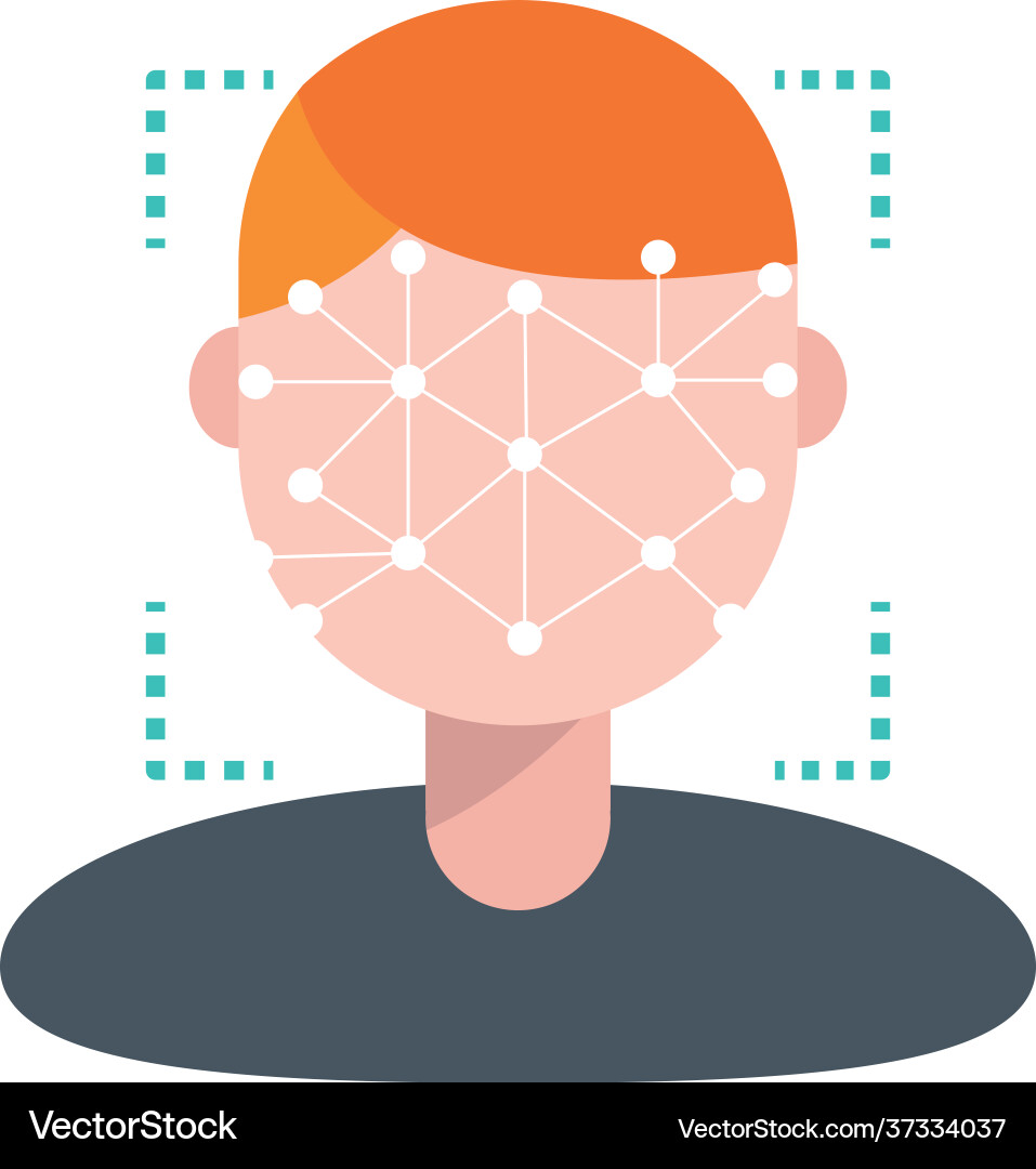 Biometric verification identification Royalty Free Vector