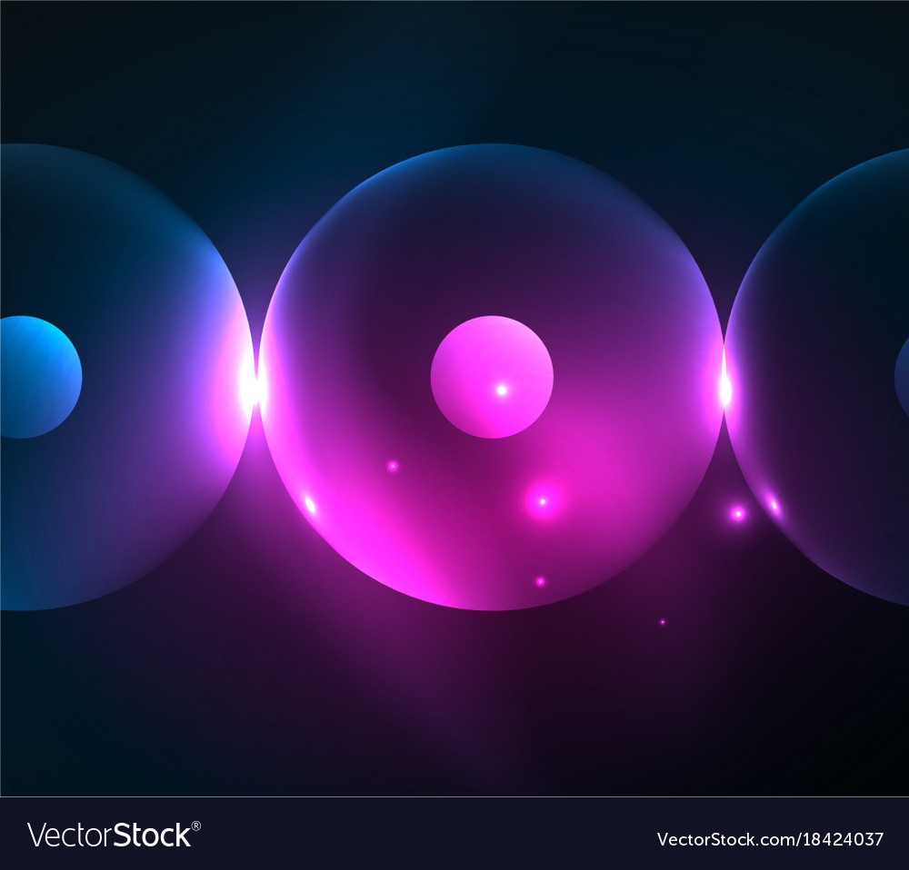 Blurred glowing circles digital abstract Vector Image