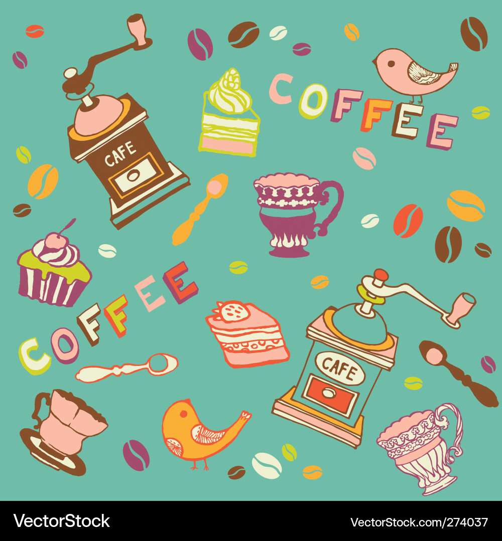 Coffee background Royalty Free Vector Image - VectorStock