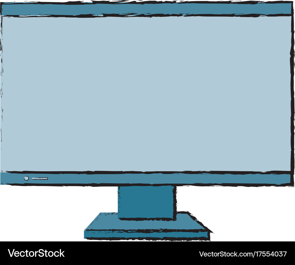 Computer display isolated icon Royalty Free Vector Image