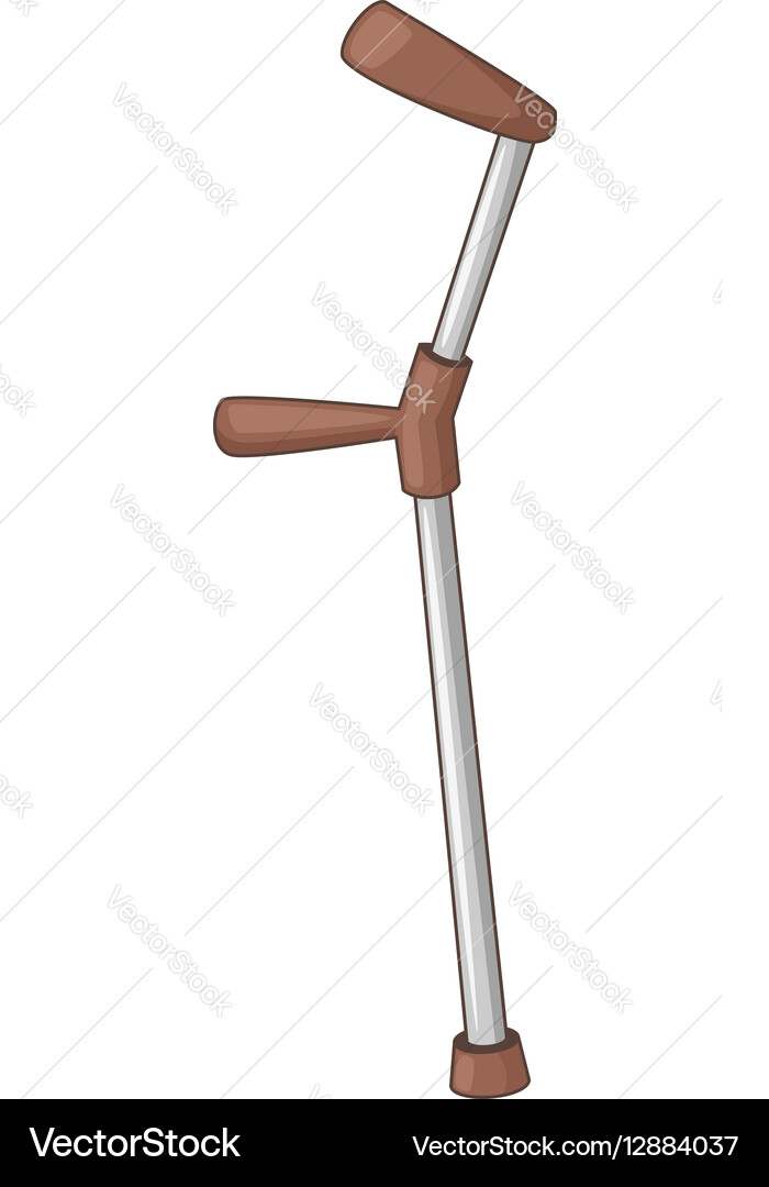 Elbow crutch icon cartoon style Royalty Free Vector Image
