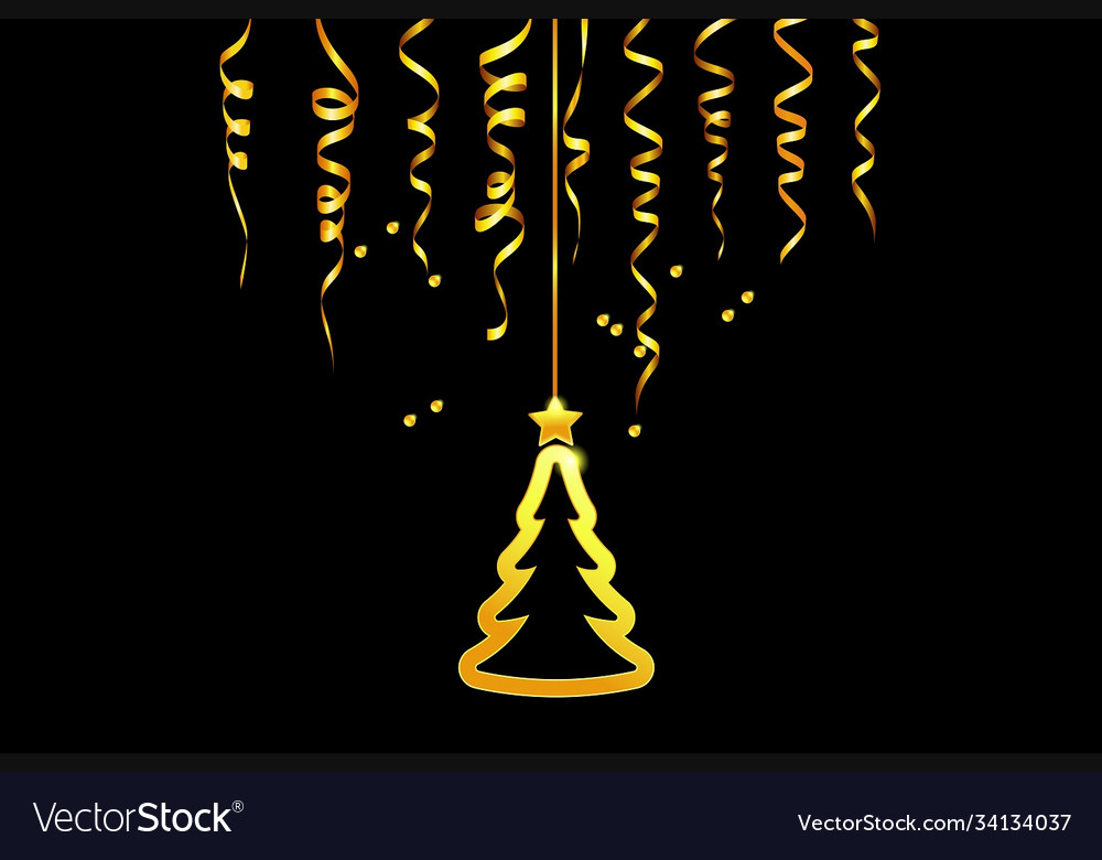 Festive background with golden decorations