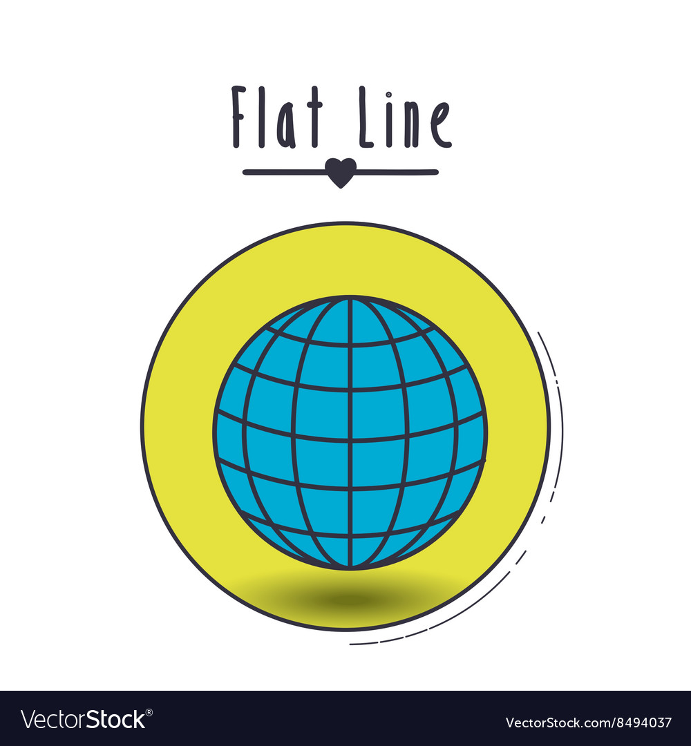 Flat line icon design