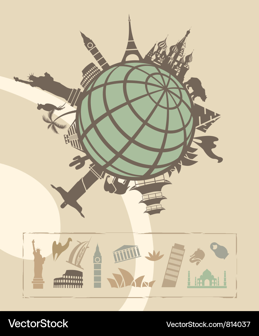 Landmarks around world Royalty Free Vector Image