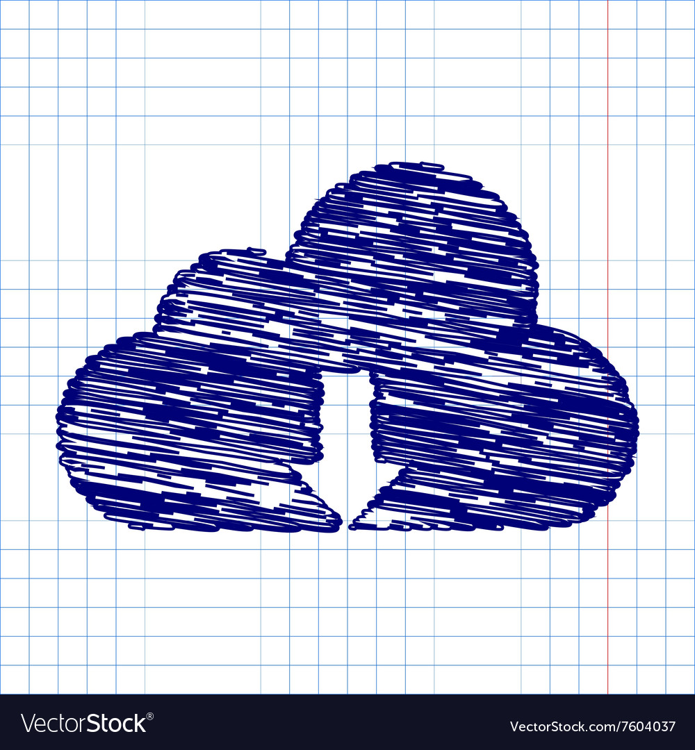 Scribble icon with pen effect