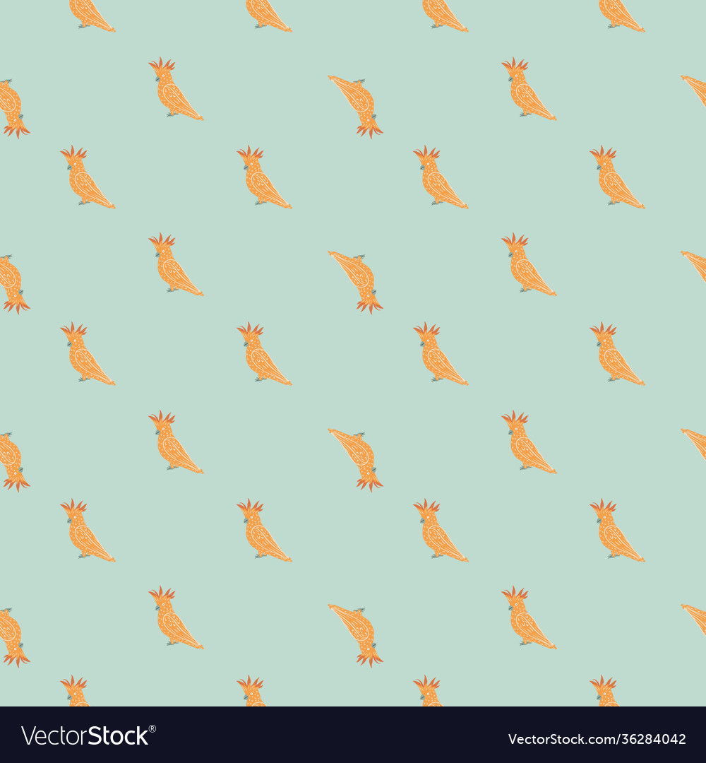 Abstract little animal bird seamless pattern