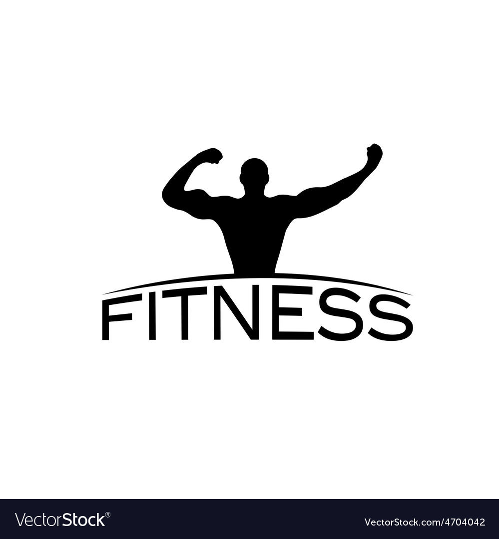 Bodybuilder fitness model silhouette design