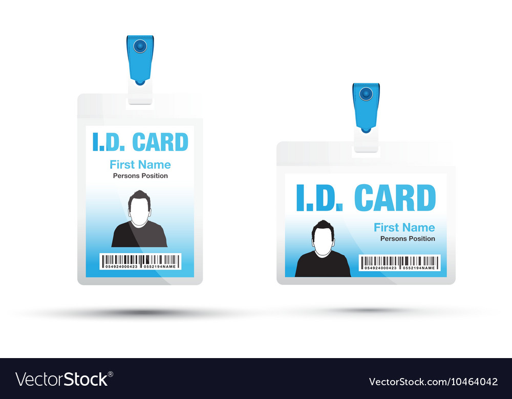 Id card man blue