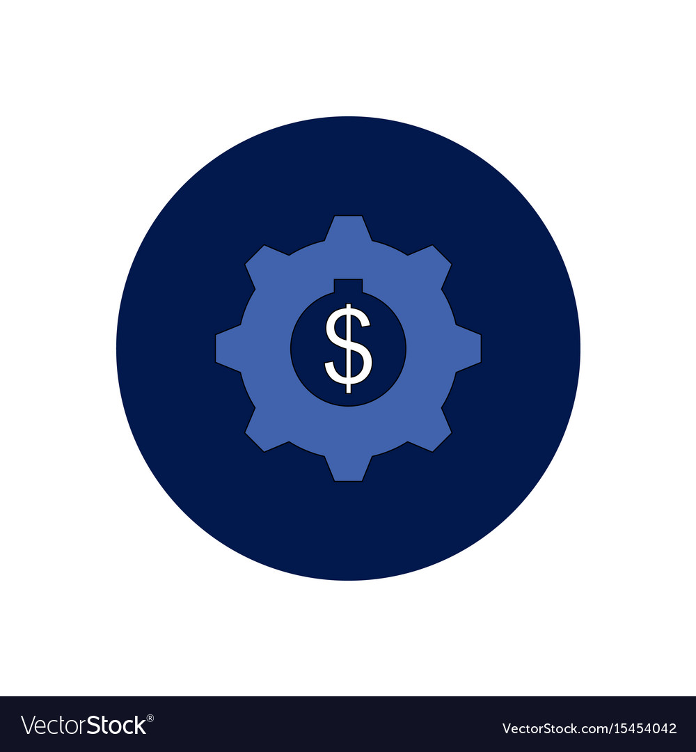 In flat design of cogwheel