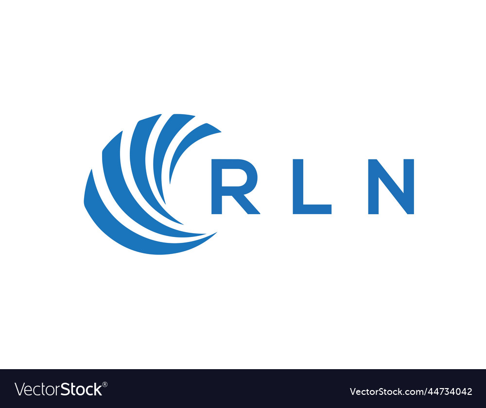 Rln letter logo design on white background