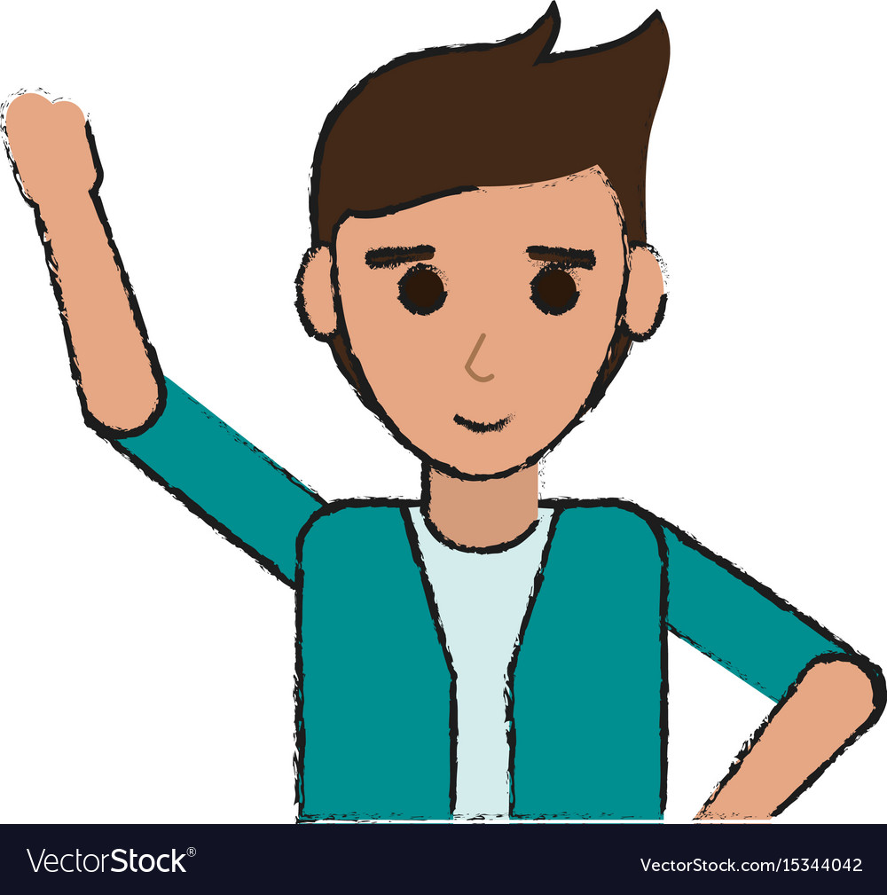 Young happy man in casual outfit icon image Vector Image