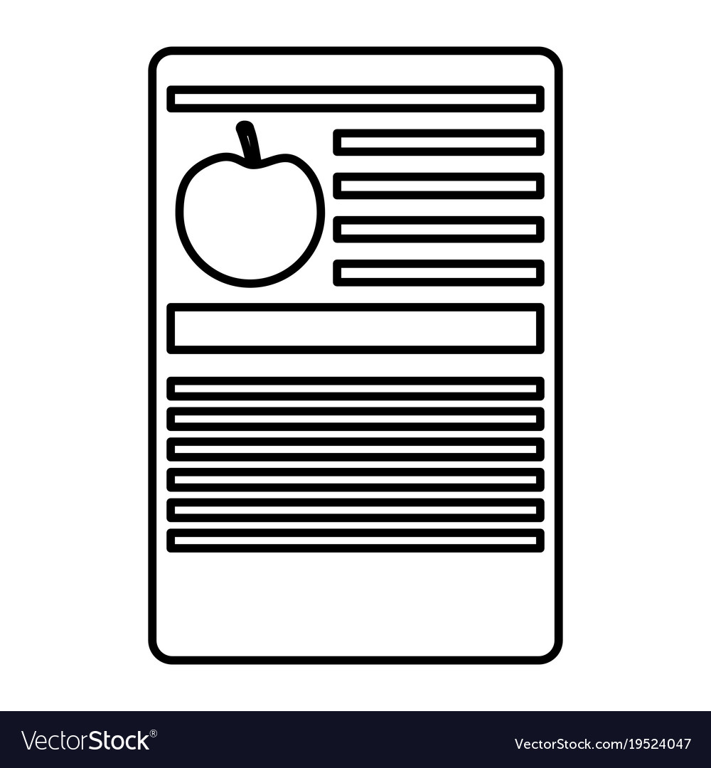 apple nutrition facts label template royalty free vector