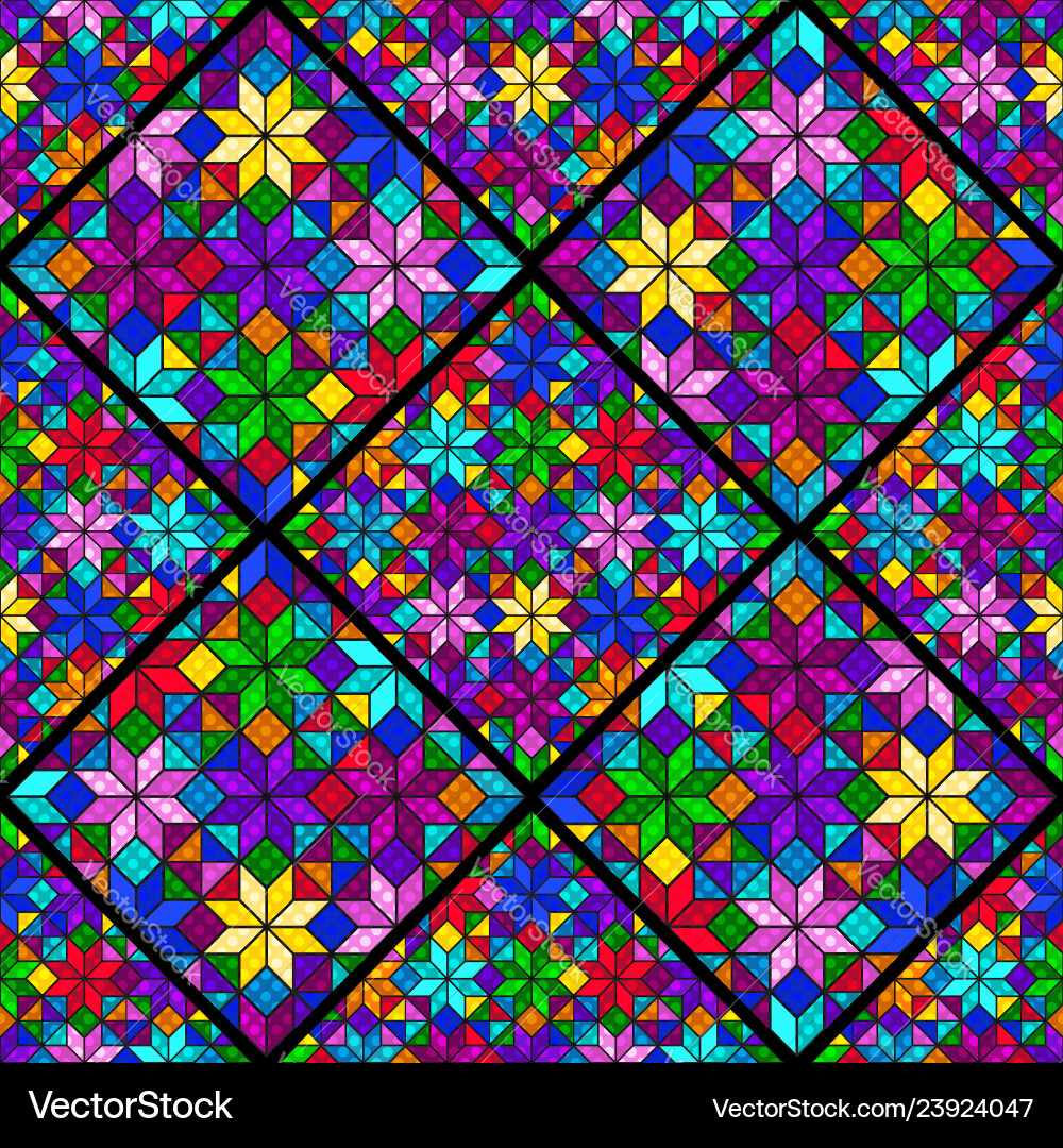 Bright mosaic seamless pattern of multicolored Vector Image